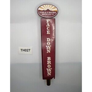 Telluride Brewing Co. 8750 Beer Face Down Brown Tap Handle Man Cave Bar